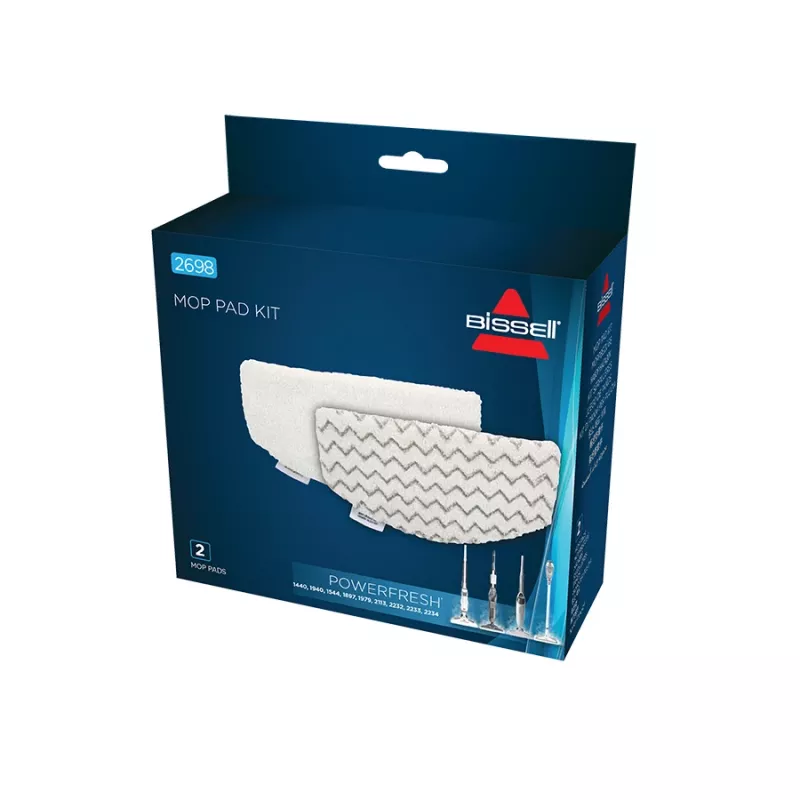 Bissell 2698 mopų pagalvėlės, baltos, mikropluošto