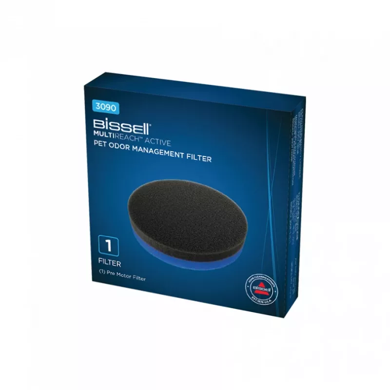 Bissell Multireach Active Pet Odor Management filtras, išankstinis filtras, lazdelinis dulkių siurblys, juoda, mėlyna, Bissell, MultiReach Active 21V, 100 mm