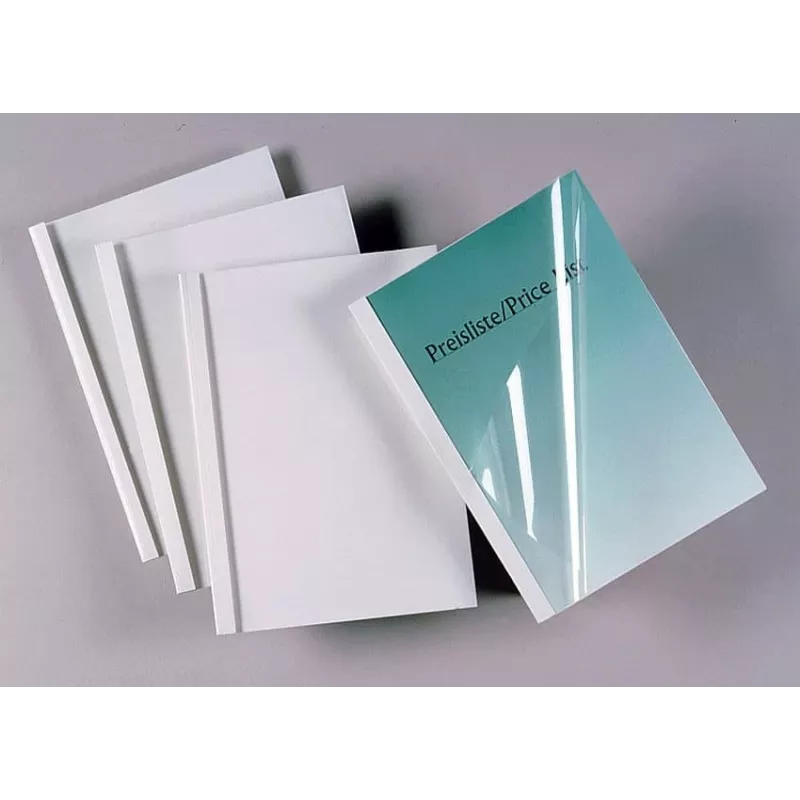 GBC Thermal Binding Covers Standard A4 8mm, A4, PVC, Balti, 60 lapų, 240 g/m², 8 mm