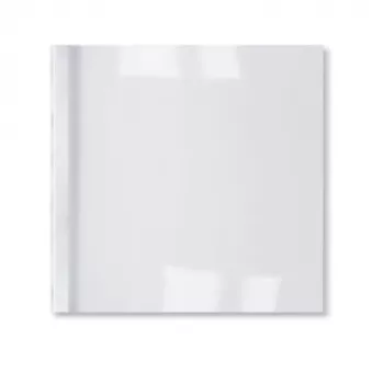 GBC LeatherGrain terminiai viršeliai 1,5 mm balti (100 vnt.), A4, PVC, permatomi, balti, matiniai, 15 lapų, 1,5 mm
