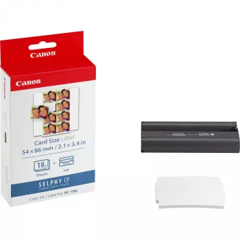 Canon lipdukų lakštai Selphy CP serijai, balti, 18 vnt., KC18IL, sublimaciniams spausdintuvams, 22 x 17,3 mm