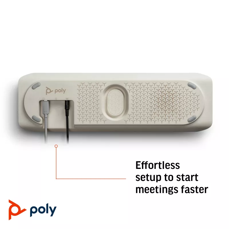 HP Poly Sync 60 garsiakalbių sistema su mikrofonu, sertifikuota Microsoft Teams, sidabrinė
