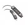 HP Poly DA85-M USB į QD adapteris, juodas, TAA