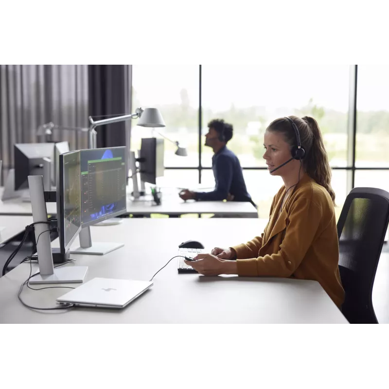 HP Poly EncorePro 525 ausinės su mikrofonu, Microsoft Teams sertifikuotas, stereo, USB-A