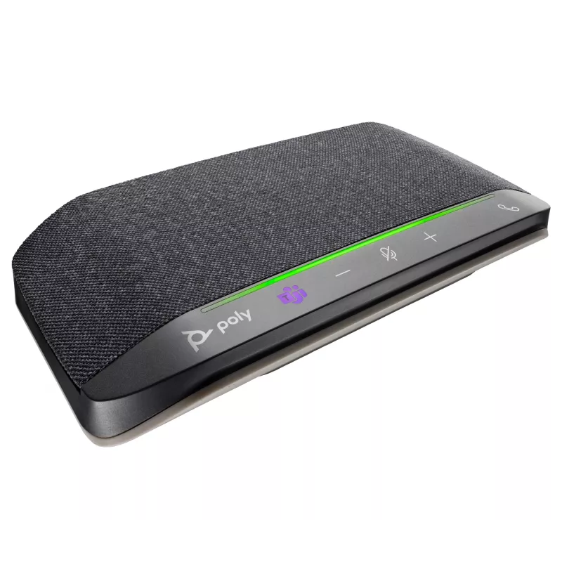 HP Poly Sync 10 garsiakalbė su mikrofonu, sertifikuota Microsoft Teams, sidabrinė, 0.715 m, IP64, Windows 10, Windows 11, MacOS