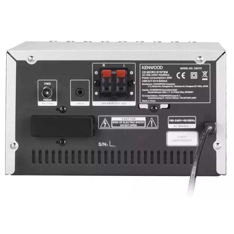 Kenwood M-7000S Namų audio mini sistema 30 W Sidabrinė