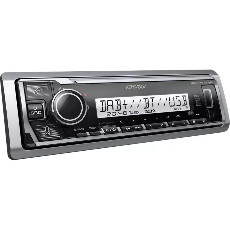 Kenwood KMR-M508DAB jūrinis skaitmeninis imtuvas su DAB+, Bluetooth ir Alexa