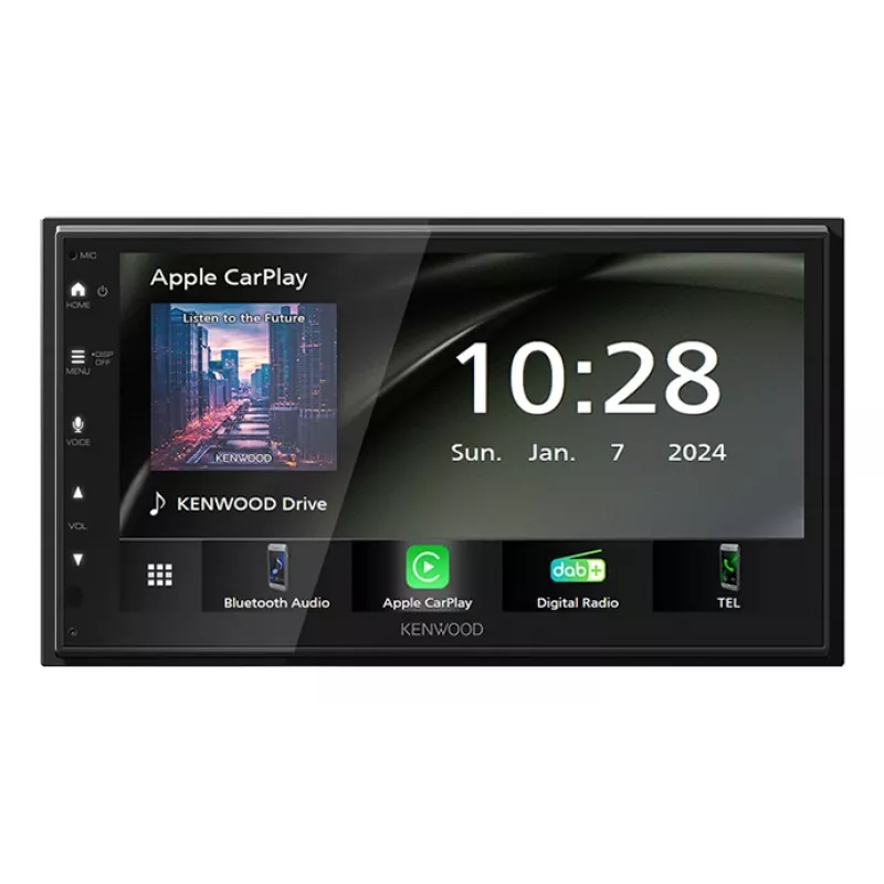 Kenwood DMX6523DABS automobilinis medijos imtuvas juodas su Wi-Fi ir Bluetooth