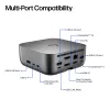 HP Thunderbolt 4 Ultra 280W G6 Dock, laidinis, Thunderbolt 4, 280 W, 10,100,1000,2500 Mbit/s, pilka, 8K Ultra HD