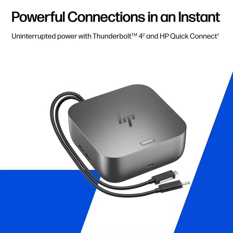 HP Thunderbolt 4 Ultra 280W G6 Dock, laidinis, Thunderbolt 4, 280 W, 10,100,1000,2500 Mbit/s, pilka, 8K Ultra HD