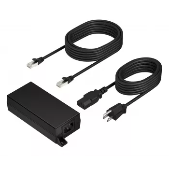 HP Poly PoE++ 65W 2.5G adapteris su 3,66 m CAT6A kabeliu ir maitinimo laidu