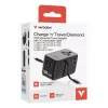 Verbatim Charge 'n' Travel 70W 2C įtraukiamas universalus kelioninis adapteris juodas