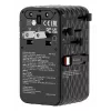 Verbatim Charge 'n' Travel 70W 2C įtraukiamas universalus kelioninis adapteris juodas
