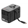 Verbatim Charge 'n' Travel 100W Universalus kelioninis adapteris su įtraukiamu USB-C laidu, juodas