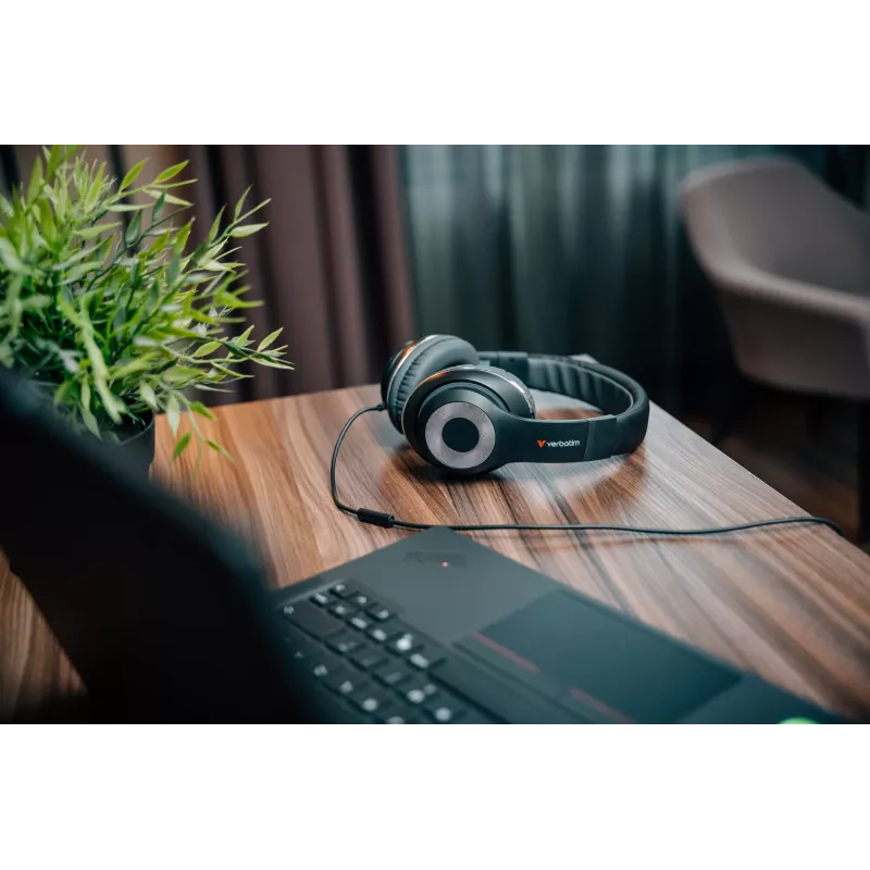 Verbatim TruSound USB-C ausinės, laidinės, kasdieniniam naudojimui, 20-20000 Hz, 200.9 g, juodos