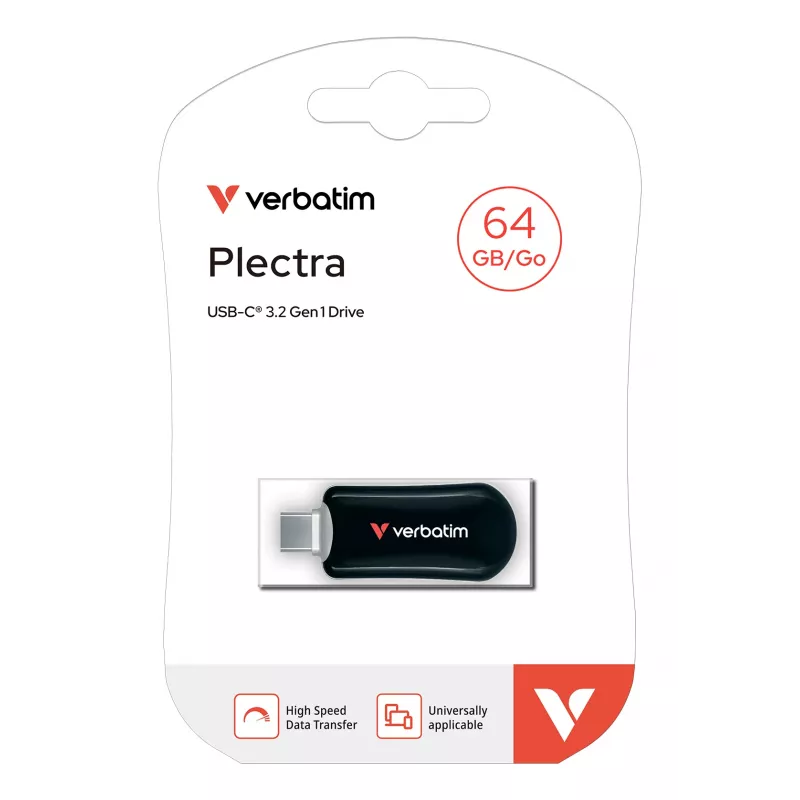 Verbatim Plectra USB-C atmintukas 64GB, juodas