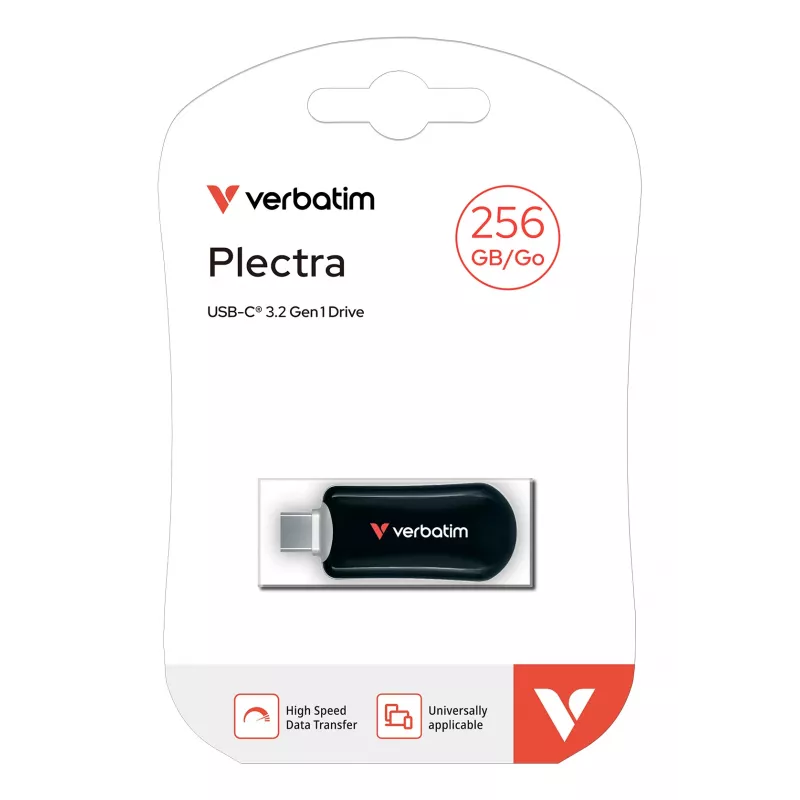 “Verbatim Plectra” USB-C atmintukas juodas 256 GB