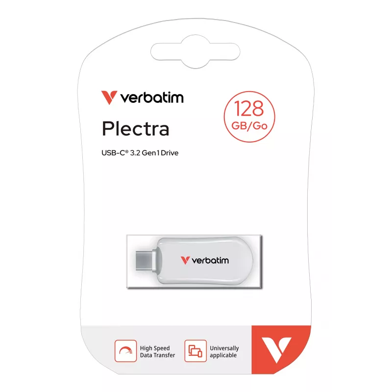 Verbatim Plectra USB-C atmintukas baltas 128GB