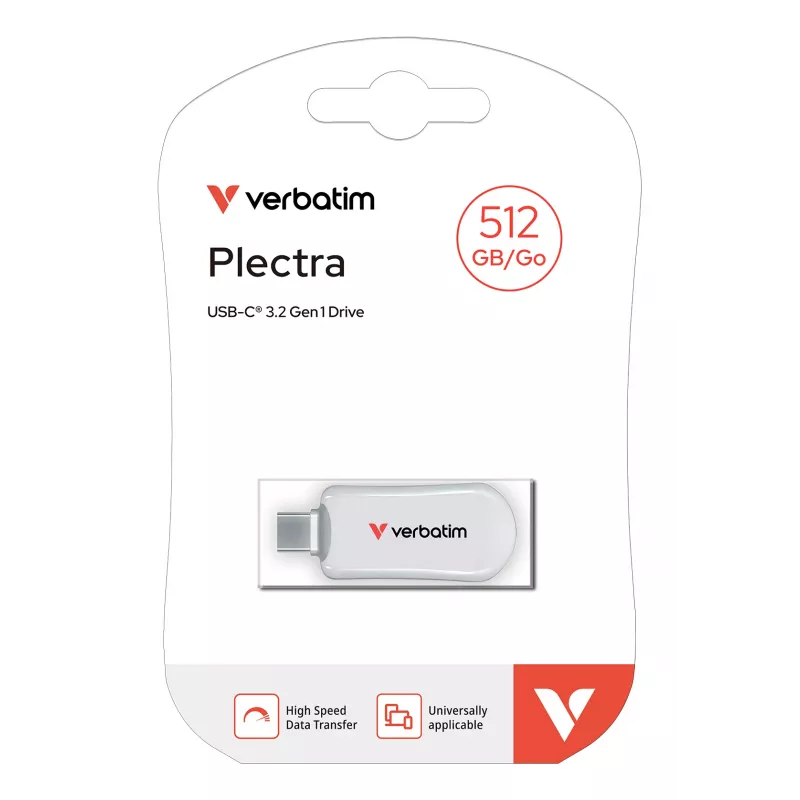 Verbatim Plectra USB-C atmintukas baltas 512GB