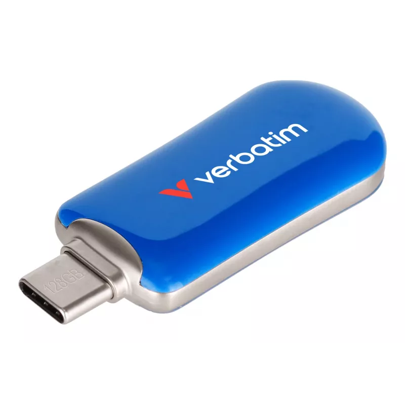 Verbatim Plectra USB-C atmintukas mėlynas 128 GB, 128 GB, USB Type-C, 3.2 Gen 1 (3.1 Gen 1), 100 MB/s, be dangtelio, mėlynas
