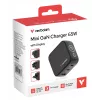 Verbatim Mini GaN 65W įkroviklis su ekranu, vidaus, AC, 20 V, juodas
