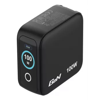 Verbatim Mini GaN Įkroviklis 100W su Ekranu, Vidinis, AC, 20 V, Juodas