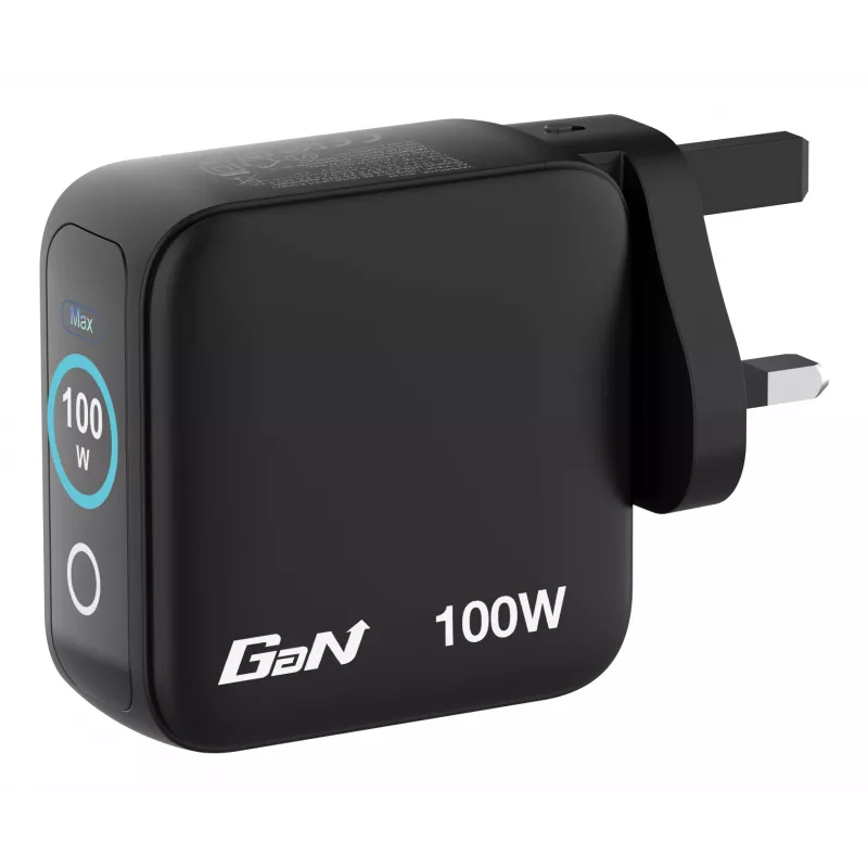 Verbatim Mini GaN Įkroviklis 100W su Ekranu, Vidinis, AC, 20 V, Juodas