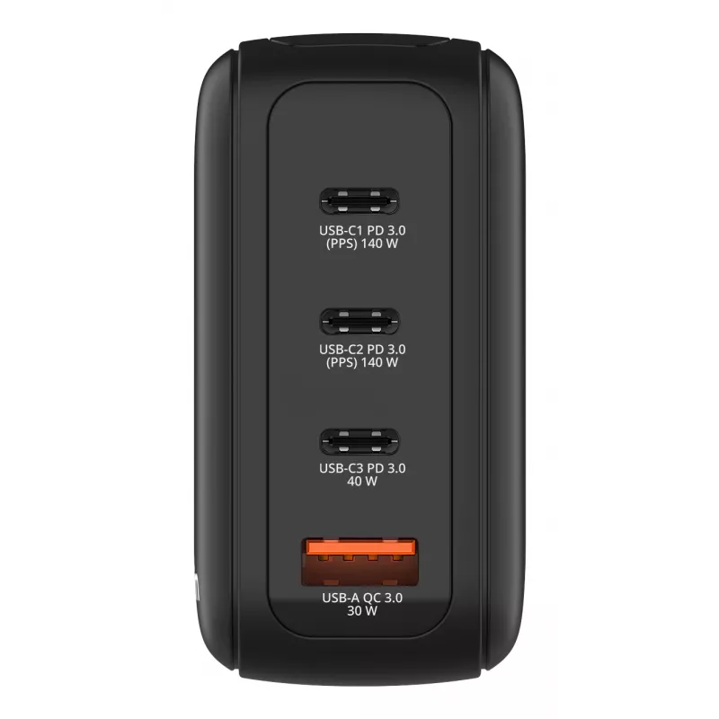 Verbatim Mini GaN įkroviklis 140W su ekranu, vidinis, AC, 28 V, juodas