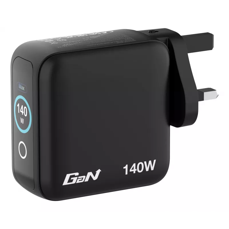 Verbatim Mini GaN įkroviklis 140W su ekranu, vidinis, AC, 28 V, juodas