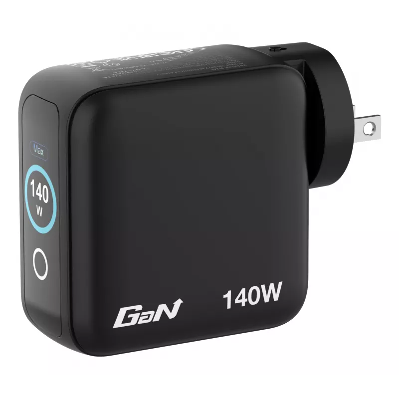 Verbatim Mini GaN įkroviklis 140W su ekranu, vidinis, AC, 28 V, juodas