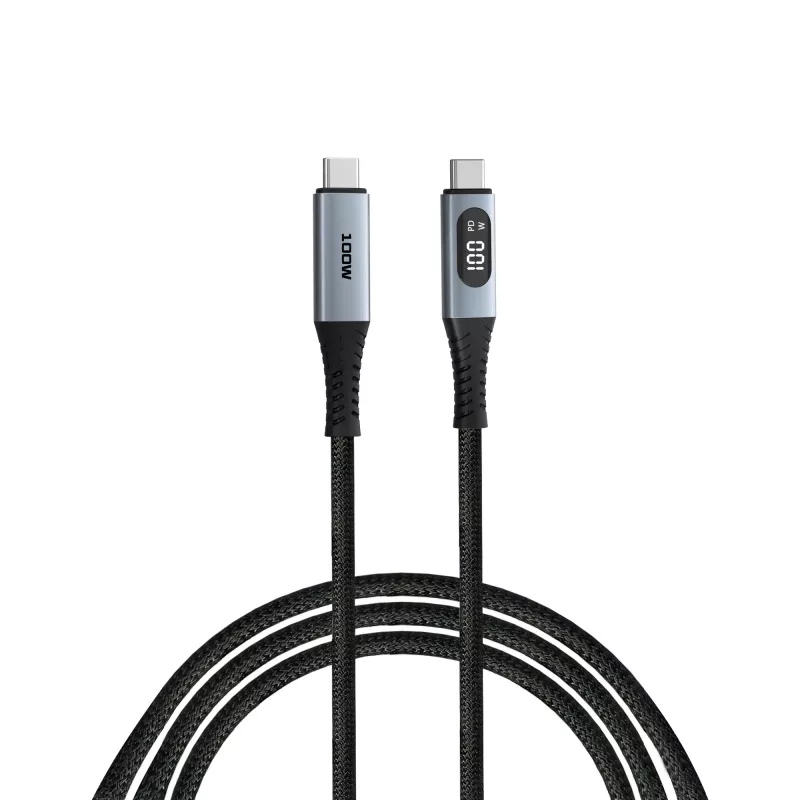 Verbatim Sync & Charge USB C į USB C 100W Display 120 cm, 1,2 m, USB C, USB C, USB 2.0, 0,48 Gbit/s, Juoda