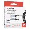 Verbatim Sync & Charge USB C į USB C 100W Display 120 cm, 1,2 m, USB C, USB C, USB 2.0, 0,48 Gbit/s, Juoda