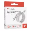 Verbatim Sync & Charge Magnetic Cable USB-C į USB-C 60W 120 cm pilka