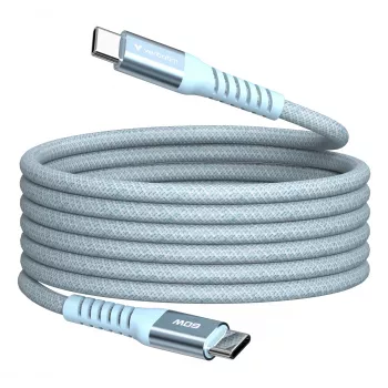 Verbatim Sync & Charge Magnetic Cable USB-C į USB-C 60W 120 cm mėlyna
