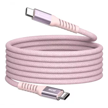 Verbatim Sync & Charge Magnetinis Laidas - 60W USB-C į USB-C 120 cm Rožinis