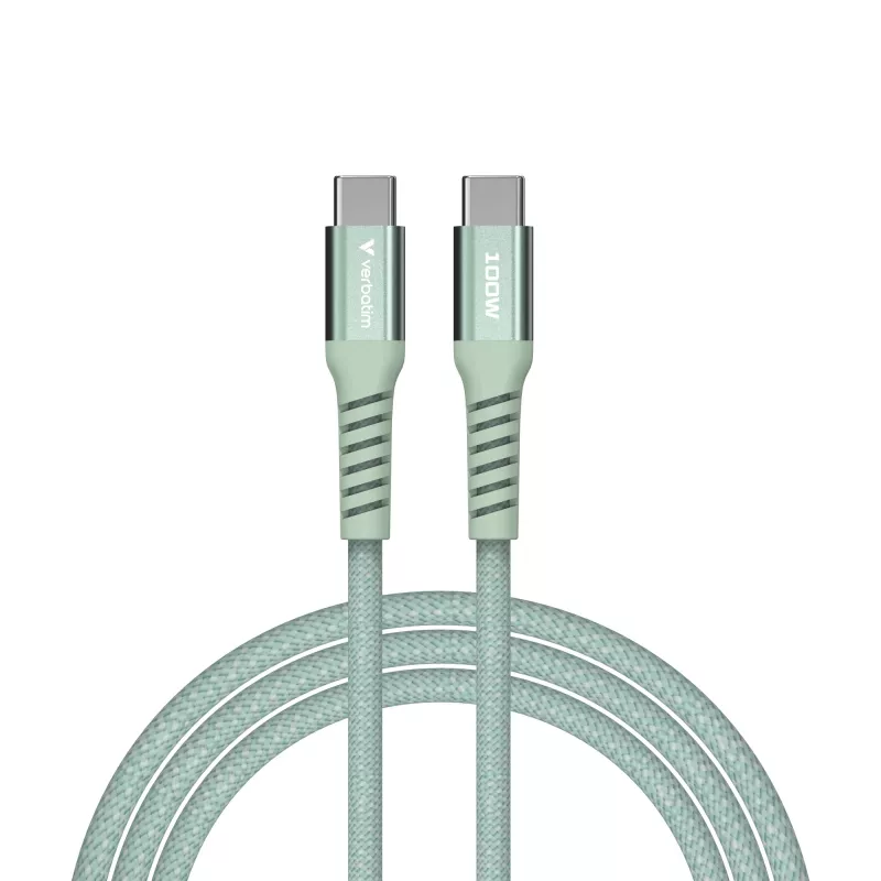 Verbatim Sync & Charge Magnetic Cable - 100W USB-C į USB-C 120 cm Žalia