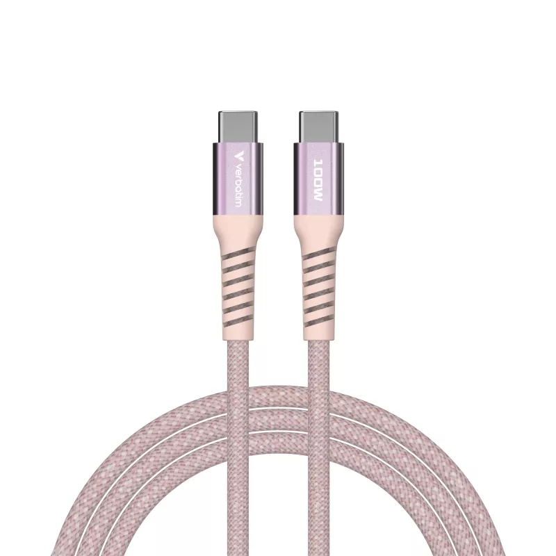 Verbatim Sync & Charge Magnetic Cable USB-C į USB-C 100W 120 cm Rožinis