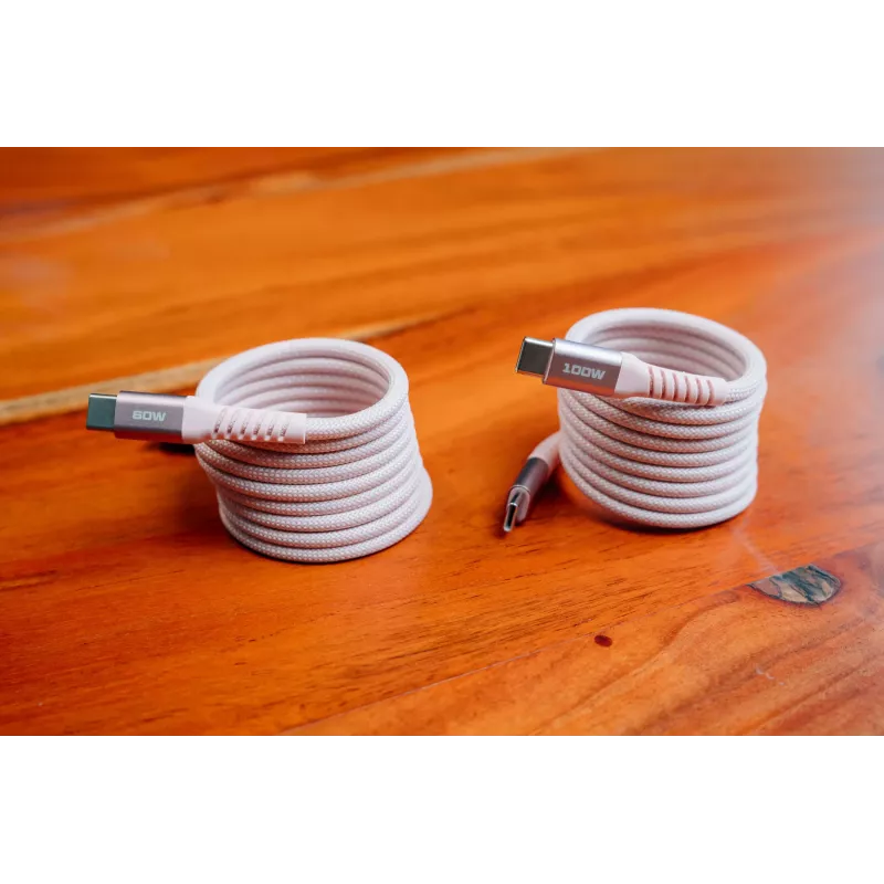 Verbatim Sync & Charge Magnetic Cable USB-C į USB-C 100W 120 cm Rožinis