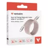 Verbatim Sync & Charge Magnetic Cable USB-C į USB-C 100W 120 cm Rožinis
