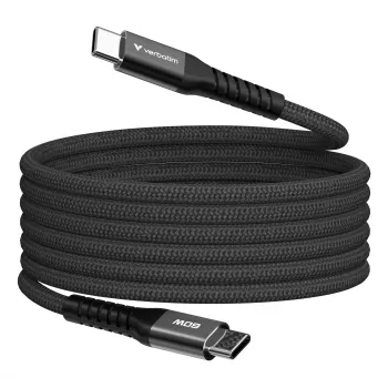 Verbatim Sync & Charge Magnetic Cable USB-C į USB-C 60W 120 cm juoda