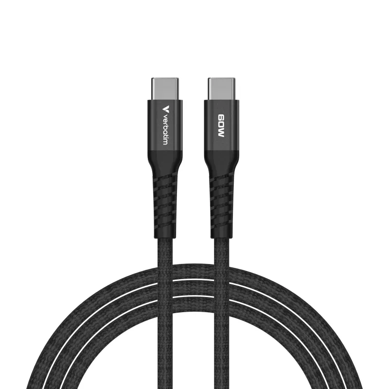 Verbatim Sync & Charge Magnetic Cable USB-C į USB-C 60W 120 cm juoda