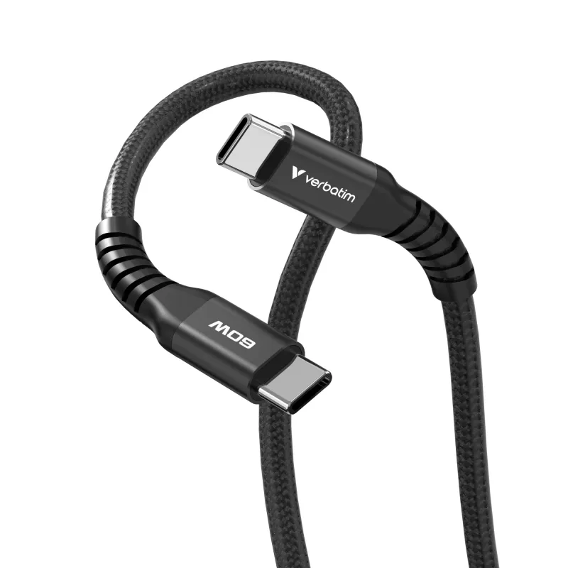 Verbatim Sync & Charge Magnetic Cable USB-C į USB-C 60W 120 cm juoda