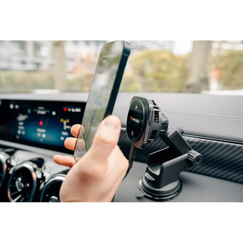 Verbatim Charge 'n' Drive Qi2 belaidis magnetinis automobilinis įkroviklis su aušinimu, USB, 1 m, juodas