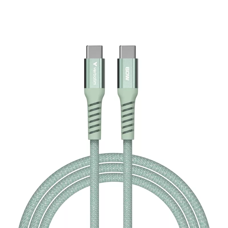 Verbatim Sync & Charge Magnetic Cable - 60W USB-C į USB-C 120 cm Žalia