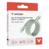 Verbatim Sync & Charge Magnetic Cable - 60W USB-C į USB-C 120 cm Žalia