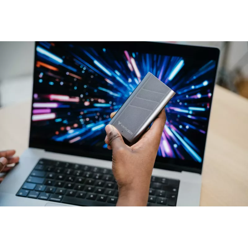 Verbatim TurboMetal SSD USB4 1TB USB Type-C USB4 Gen 2x2 sidabrinis