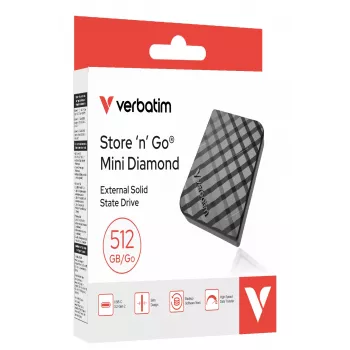 Verbatim Store 'n' Go Mini Diamond USB-C 512GB Juoda