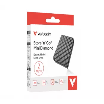 Verbatim Store 'n' Go Mini Diamond USB-C 2TB Juoda