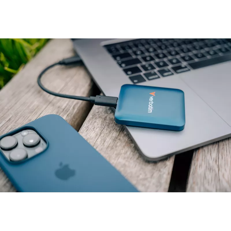 Verbatim SnapBack SSD 1TB Blue Metallic, 1 TB, USB Type-C, USB 3.2 Gen 2x2, 2000 MB/s, 20 Gbit/s, mėlyna