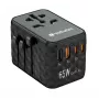 Verbatim UTA-05 65W GaN III universalus kelioninis adapteris su 2 x USB-C PD & QC 4+ ir 2 x USB-A prievadais